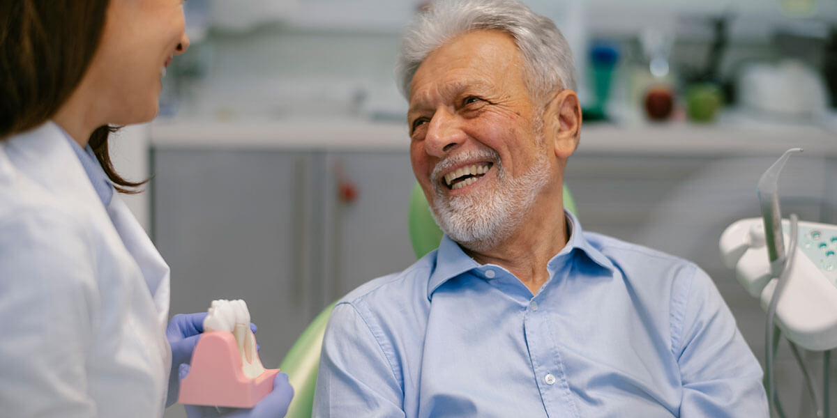 Smiling patient